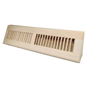 18 inch TruAire Unfinished Wood Baseboard Register - Red Oak